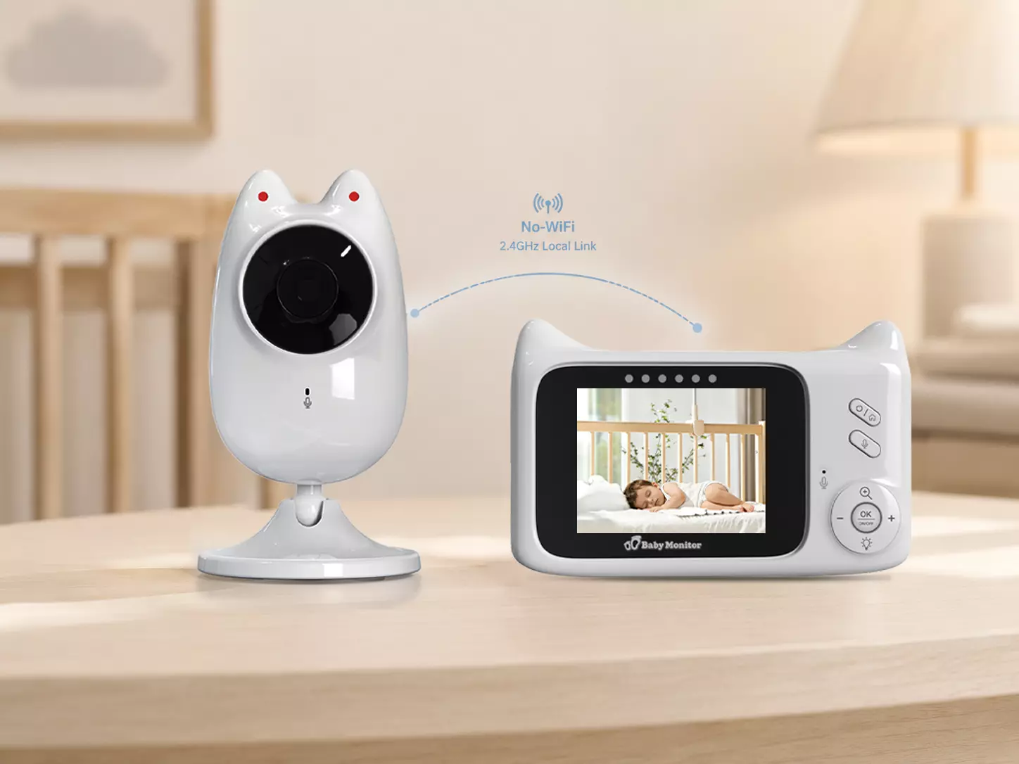 TB-NW28 No-WiFi baby monitor for OEM and private label